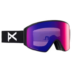 ANON M4S Cylindrical Low Bridge Goggles - Black W/ Sunny Red