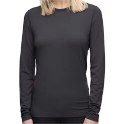 LE BENT Core Midweight Crew Thermal Top - Womens - Dark Cloud