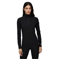 LE BENT Core Midweight 1/4 Zip Thermal Top - Womens - Black