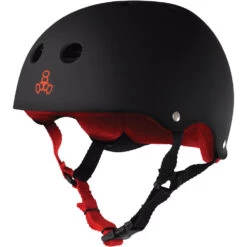 TRIPLE 8 Sweatsaver Skateboard Helmet - Black/Red