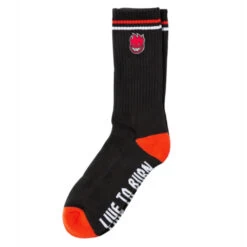 SPITFIRE Bighead Fill Embroidery Socks - Black/Red