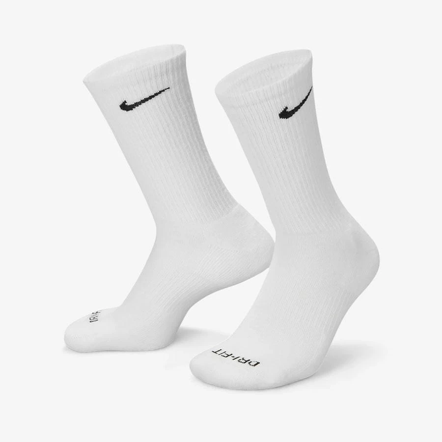 NIKE Dri-Fit Everyday Plus Cotton Cushioned Crew Socks White