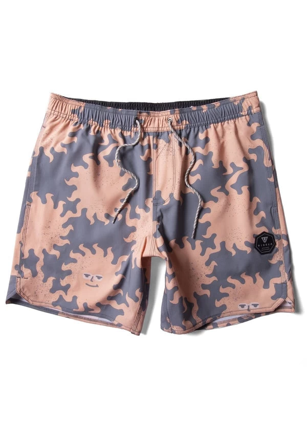 VISSLA Sunburnt Shred Heads Ecolastic Boardshorts 16.5 - Graphite