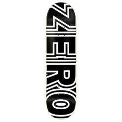Zero Bold Skateboard Deck - Black / White - 8.375
